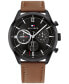 Фото #1 товара Наручные часы REIGN Francis Leather Watch - Brown/Blue, 42mm