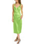 Фото #1 товара & Rouge Satin Midi Dress Women's Green S