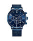 Men's Blue Mesh Stainless Steel Bracelet Watch 48mm