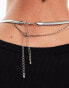 ASOS DESIGN 2 pack necklace with snake chain and cross pendant in silver tone