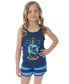 ფოტო #2 პროდუქტის Girls Hogwarts House Crest Racerback Tank and Shorts Pajama Set