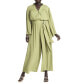 Фото #1 товара Plus Size Flowy Cover Up Jumpsuit - 14/16, Sage Green