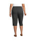 ფოტო #2 პროდუქტის Plus Size Sport Knit High Rise Elastic Waist Capri Pants