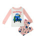 Фото #1 товара Toddler Girls Little Blue Truck Snug Fit 2-Piece Pajama Set