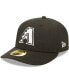 Фото #3 товара Men's Arizona Diamondbacks Black and White Low Profile 59FIFTY Fitted Hat