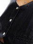 Фото #2 товара ASOS DESIGN denim waistcoat in wash black