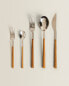 Set of forks with wood-effect handles