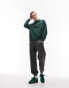 Фото #4 товара Topman oversized fit polo with exposed seams in washed green