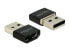 Фото #2 товара Delock HDMI/USB-A - Black - Silver - Box - 16.6 mm - 23.4 mm - 6.8 mm - 1 pc(s)