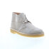 Фото #3 товара Clarks Desert Boot 26156289 Mens Gray Leather Lace Up Chukkas Boots