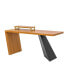 Фото #3 товара 63" Modern Executive Desk, Rustic Industrial Wooden Writing Desk, Study Desk