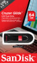 SanDisk Cruzer Glide - 64 GB - USB Type-A - 2.0 - Slide - 6.8 g - Black - Red