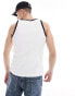 Calvin Klein Jeans monologo ringer tank in white - ASOS Exclusive weiß, XS - фото #2