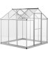 Фото #1 товара 6' L x 6' W Outdoor Walk-In Cold Frame Garden Greenhouse Planter