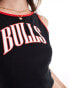 New Era chicago bulls crop top in black multi