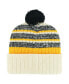 Фото #2 товара Men's Cream Pittsburgh Penguins Tavern Cuffed Knit Hat with Pom