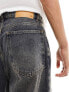 Reclaimed Vintage baggy dad jeans in grunge blue wash