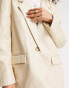 Фото #6 товара Vero Moda tailored leather look suit blazer in cream