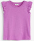 Women's Flutter-Sleeve Crewneck T-Shirt, Created for Macy's