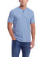 Фото #1 товара Men's Short Sleeve Sueded Microstripe Henley Shirt
