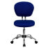 Фото #3 товара Mid-Back Blue Mesh Swivel Task Chair With Chrome Base