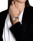 ფოტო #5 პროდუქტის Unisex Swiss Automatic Centrix Diamond (1/20 ct. t.w.) Gray High-Tech Ceramic & Rose Gold PVD Stainless Steel Bracelet Watch 31mm