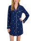 Фото #3 товара Пижама Charter Club ночная сорочка из замшевого мягкого трикотажа, созданная для Macy's