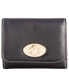 Giani Bernini Black Leather Trifold Wallet Black Gold