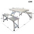 AKTIVE Folding Camping Table With Benches 139x82x67 cm