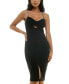 Фото #1 товара Juniors' Embellished-Strap Sleeveless Scuba Bodycon Dress