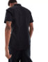 River Island textured muscle fit shirt in black