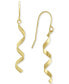 ფოტო #1 პროდუქტის Everlasting Polished Spiral Dangle Drop Earrings in 10k Gold
