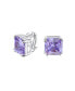 Classic Large Statement 5CT Square Princess Cut AAA Cubic Zirconia CZ Solitaire Clip On Stud Earrings For Women Rhodium Plated For Non Pierced 12MM