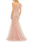 Фото #2 товара Mac Duggal Embellished One Shoulder Cap Sleeve Gown Women's 2