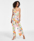 ფოტო #1 პროდუქტის Petite Printed Sleeveless Jumpsuit, Created for Macy's