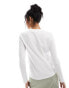 Фото #6 товара Polo Ralph Lauren long sleeve top in white