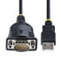 Фото #3 товара StarTech.com 3ft (1m) USB to Serial Cable - DB9 Male RS232 to USB Converter - Prolific IC - USB to Serial Adapter for PLC/Printer/Scanner/Switch - USB to COM Port Adapter - Windows/Mac - DB-9 - USB Type-A - 0.91 m - Black