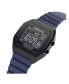 Unisex Digital Two Blue Resin Strap Watch 36mm