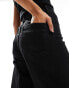 Stradivarius wide leg jean in black