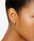 ფოტო #2 პროდუქტის Gold Plated 2-Piece C Hoop and Multi Row Hoop Earrings Set