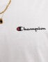 Champion unisex left chest logo t-shirt in white