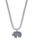 ფოტო #1 პროდუქტის Elephant Pendant 18" Necklace in Silver Plate