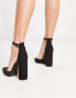 Truffle Collection block heeled pointed shoes in black