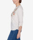 Фото #4 товара Petite Scottsdale Falling Floral Embroidered Henley Top