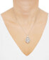 ფოტო #2 პროდუქტის Cubic Zirconia Oval Floral Locket Pendant Necklace in Sterling Silver