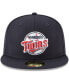 Men's Navy Minnesota Twins Cooperstown Collection Wool 59FIFTY Fitted Hat Синий, 7 - фото #3