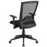 Фото #2 товара Mid-Back Black Mesh Executive Swivel Chair With Back Angle Adjustment And Adjustable Arms