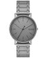 Men's Signatur Three Hand Gray Stainless Steel Watch 40mm