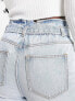 New Look paperbag waist jeans in light blue