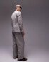 Фото #4 товара Topman wide leg linen blend suit trouser in stone